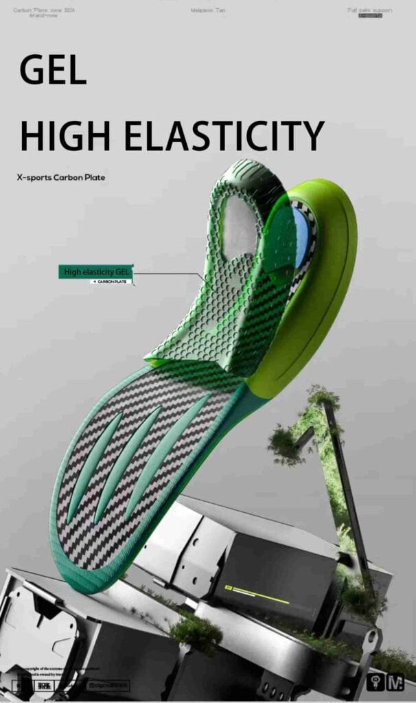 Race specific insoles for marathon full palm real carbon fibre board increasing speed rebound athletic sports running in (3)