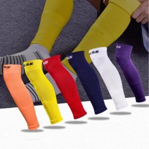 TLSS Professional Sports Running Football Shin Guard Socks (2 Pairs)