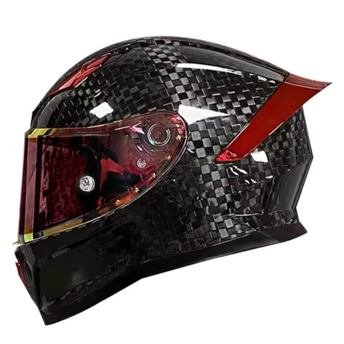 3K Carbon Fiber Full Face Helmet DOT Approved-Carbon Fiber Hard Hat - Image 3
