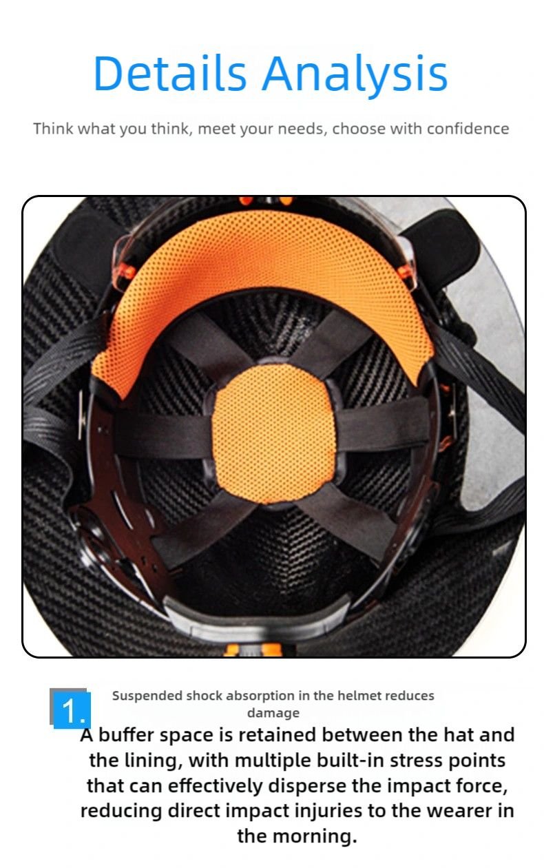 Carbon Fiber Hard Hat – Professional Wide Brim Safety Helmet