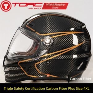 Carbon Fiber Helmet Full Face – Retro Motorcycle Safety Helmet