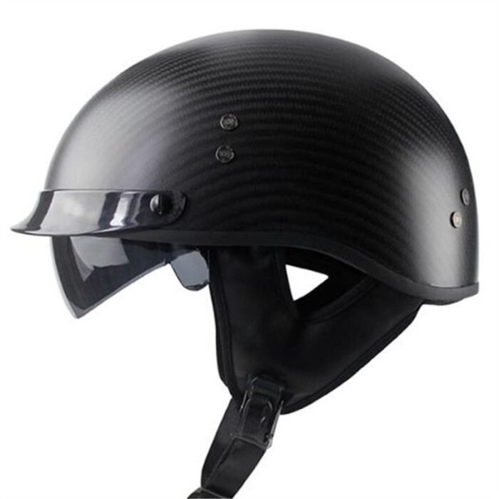Carbon Fiber Motorcycle Helmet with Built-in Sunshield- DOT Certified - Image 4
