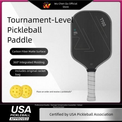 T700 3K Carbon Fiber Pickleball Racket – USA Pickleball Approved Professional Pickleball Paddle Set