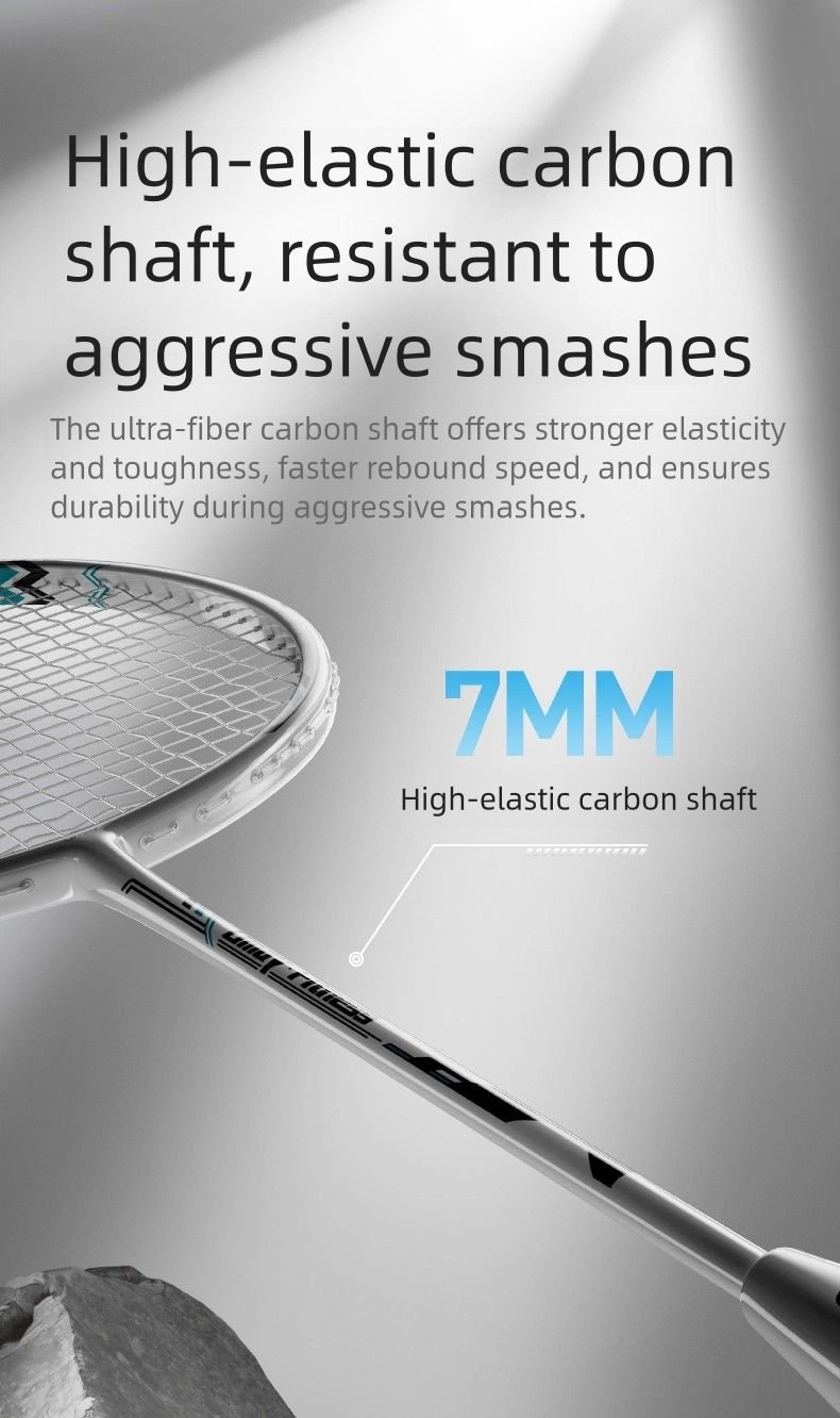Premium Carbon Fiber Badminton Racket – Lightweight, Durable & Professional Badminton Racket Set for Singles and Doubles Players