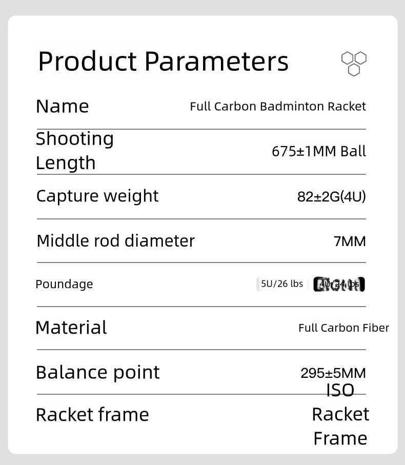 Premium Carbon Fiber Badminton Racket – Lightweight, Durable & Professional Badminton Racket Set for Singles and Doubles Players