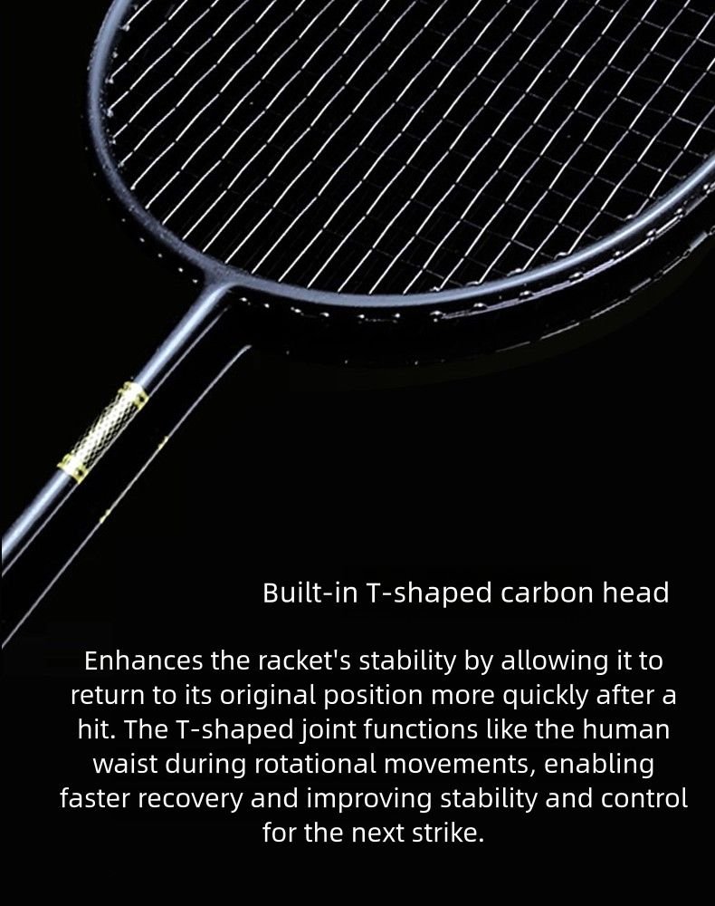 Ultra-Light 5U Carbon Fiber Badminton Racket