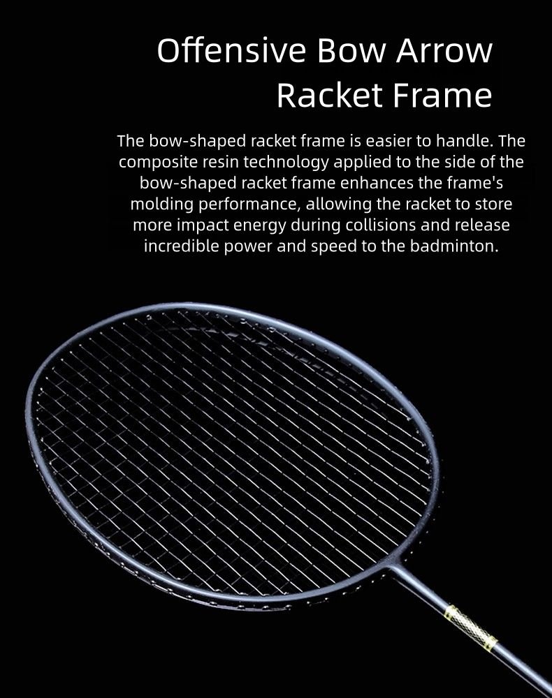 Ultra-Light 5U Carbon Fiber Badminton Racket