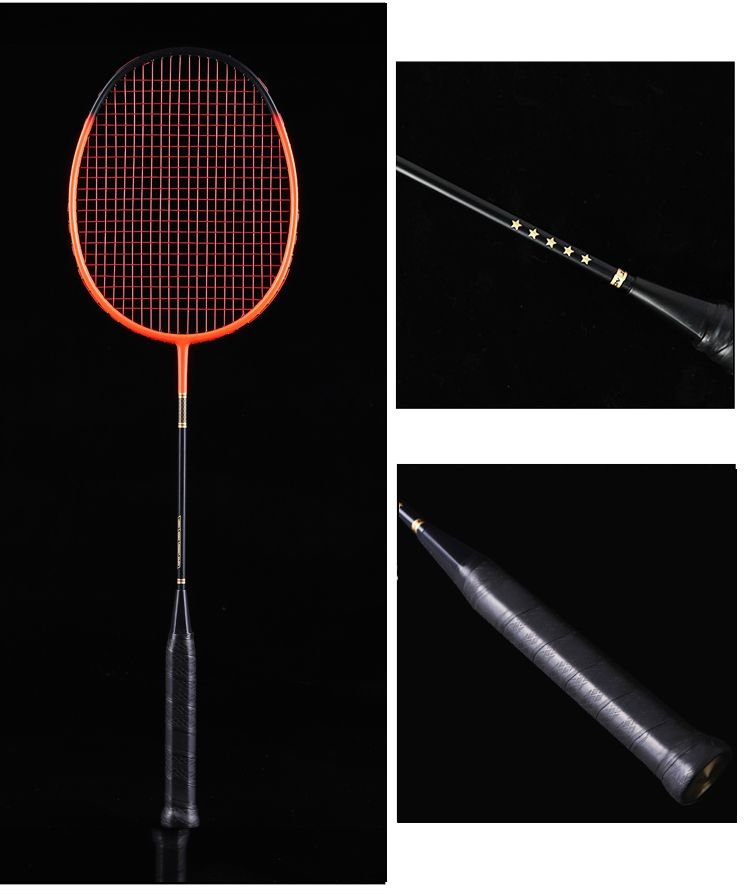 Ultra-Light 5U Carbon Fiber Badminton Racket