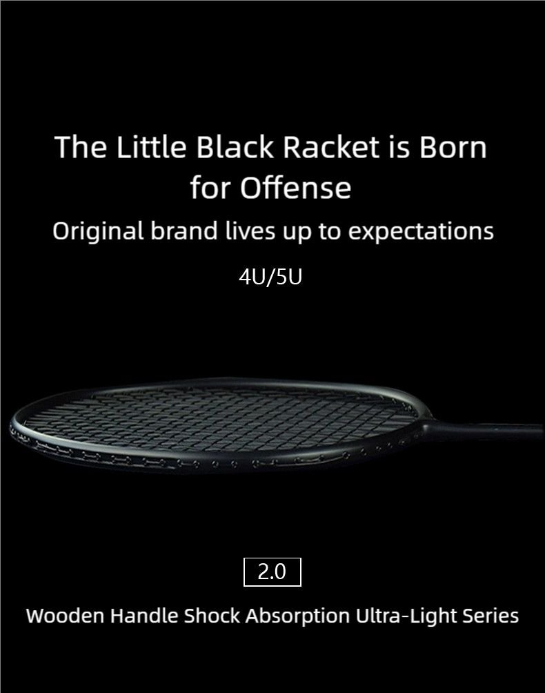 Ultra-Light 5U Carbon Fiber Badminton Racket